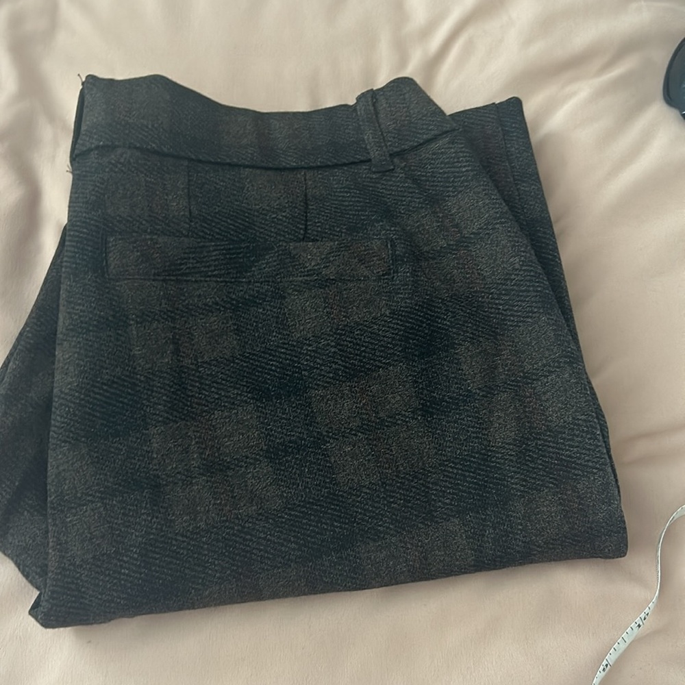 Democracy High Rise Plaid Trousers